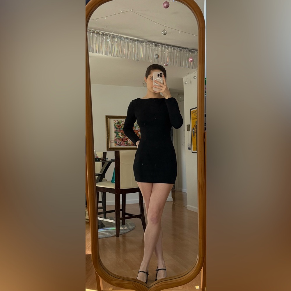 Black mini dress
